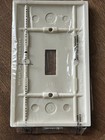 10-vintage Sierra Ribbed Ivory Bakelite Toggle Switch Wall Cover Nos Free Shiip