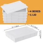Commercial Proofing Dough Box With Lid  4 Pack Plastic Pizza Dough Box  White