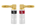 Sewell Silverback Banana Plugs With Right Angle Connectors