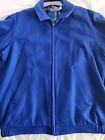 Vintage Pendleton Jacket Large Men Wool Bomber Coat Cobalt Blue Made Usa Plaid