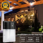 Led Mini Wall Pack With Dusk To Dawn Photocell  13w 5000k 1430lm