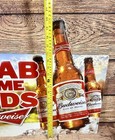 Budweiser Bottle Metal Tin Sign Game Room Man Cave  New