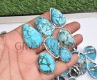 1-500 Pcs Turquoise Dyed In Wholesale Rings Lot  Silver Plated Whr-35
