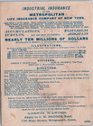 1885 Major Knapp   Co Metropolitan Life Insurance Trade Card Cats Goldfish