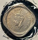 1941 British India 2 Annas King George Vi Bu Uncirculated Toned Calcutta Mint