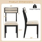 Modern Dining Chairs Set Of 4 W tilt Backrest Rubber Wood Legs Soft Padded Seat