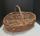 2 Ft  Rustic Grapevine Ex-lg Basket W  Handle Decor Farmhouse Cottage Easter Vtg