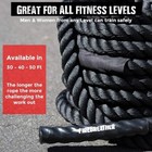 Durable 40 Ft X 1 5  Crossfit Exercise Workout Battle Rope  Strength Train