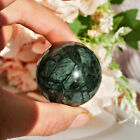 1 6 natural Green Jade Crystal Quartz Sphere Healing Ball Reiki Energy Decor 1pc