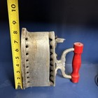 Sad Iron 1930s Coal Iron With Latching Wood Handle  Crimping Ruffling For Fabric