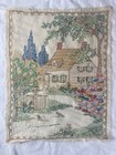 Vtg Alice Brooks Finished Embroidery Transfer Pattern Cute Cottage  no  5297 