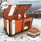6-side Insulated Outdoor Dog House  Heavy Duty Xxl Dog Kennel With Chew-proof Ir