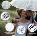 10x Clear Umbrellas For Wedding Guests     Bulk Transparent Rain Umbrellas