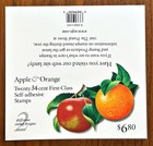 Scott  3492b 34   Apple   Orange Booklet Pane Of 20 Mnh Stamps