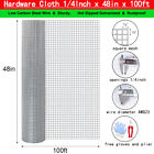 Hardware Cloth 1 4in Galvanized Welded Mesh Wire Metal 48in X100ft Chicken Fence