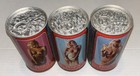 3 Lot Tennents Lager Beer Cans Penny Pull Tab Bottom Open Steel Vintage