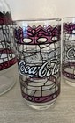 Vintage Coca-cola 4 Drinking Glasses  And Pitcher Tiffany Stained Glass Design