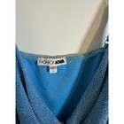 Fashion Nova Blue Glitter Cowl Neck Sleeveless Party Crop Top - L