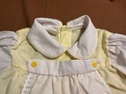 Vintage Mayfair Yellow Baby Girls Dress Size Upto 3 Mo Lined Bloomers Embroidery