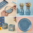Iridescent Glass Mosaic Tiles For Crafts Bulk Mosaic Pieces 160pcs