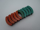 Aurora Model Motoring Tjet Green orange Magnets   Nos   5 Sets  use W afx Nonmag