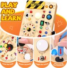 Busy Board For Toddlers - Montessori Educational Toy For 1-3 Year Old Boys Girls