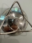 Denmark Sterling Silver Guilloche Yellow Enamel  Anton Michelsen Candle Sticks  