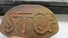 Antique   Cast Iron   Road  Street  Highway  Stop   Sign  1900 s    