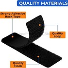 20 Sets Heavy Duty Hook   Loop Adhesive Strips Black Sticky Back Fastener 1x4 