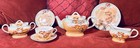 1960s Japan Handpainted Lusterware Tea Set Serves 5  Pot  Sugar  Creamer   More 