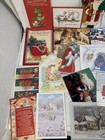 Lot Of Used Vintage Christmas Greeting Card Snoopy  Hallmark  Currier   Ives