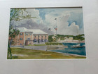 Bermuda Art  Tourism Board  Adolph Treidler Print Prof  Framed  Matted  Signed