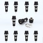 Panel Mount Screw Cap Fuse Holder Case For 6x30 Mm Glass Tube Fuse - 10 Pack