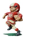 Homco Set Of 3 Football Player Wall Plaques Red Blue Plastic 3d 1976
