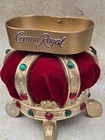 Vintage Crown Royal Bottle Holder Display Stand 1970s Advertisement Velvet Crown
