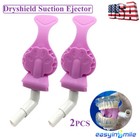 2pcs Dental Ejector Mouth Opener Silicone Bite Block Sterilize Saliva Dryshield