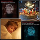 Super Mario Head 3d Led Optical Illusion Game Figure Action Acrylic Night Light 