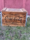 Vintage Coca-cola Wooden Box Crate With Checker Board On Lid