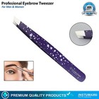 Professional Eyebrow Tweezers Slant Tip Precision Hair Tweezer For Women   Men