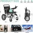 Silver Electric Wheelchair Aluminum Lightweight Chair Comfortable Mobility Adult