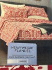 New Cuddl Duds 100  Cotton 3 Piece Twin Size Sheet Set Vintage Christmas Red
