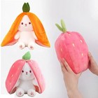 25cm Strawberry  Rabbit Plush Toy   Cute Bunny Stuffed Doll