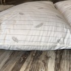Set Of 2 Vintage White Down Feather Pillow Pillows 25x18 Inch Good Fill