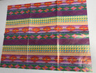 Vintage Current Flat Gift Wrap 1 Full Sheet  1 Partial Sheet Southwestern Aztec