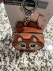 Disney Chip Mini Round Zip Coin Purse Bag Charm Keychain  Brown tan