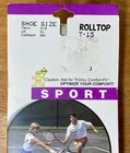 Vintage Thorlo Sport Tennis pickleball Roll Top Socks T-15 White Mens Size 13-16