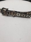 Vintage Brighton Style Concho Leather Belt Silver Tone Western Boho Small
