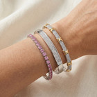 Penny Pink Paradise Silver Tennis Bracelet