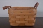 Longaberger  92 Sweet Basil Booking Basket W  Leather Handles   Protector 10146