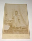 Antique Victorian American Winter Fashion Child  Little Furry Coat Cabinet Photo